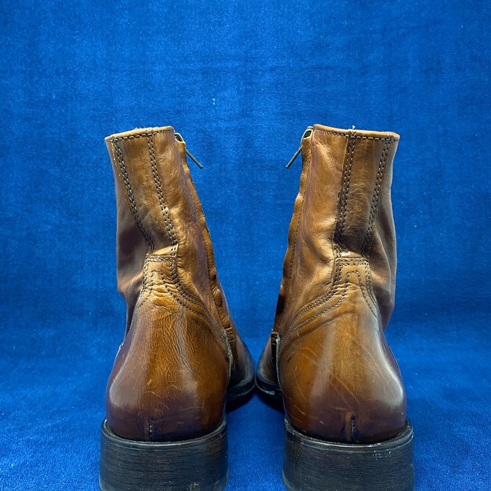 TO BOOT NEW YORK Adam Derrick Men's Brown Leather Boot Ankle Italy 11 46512 - Picture 5 of 10